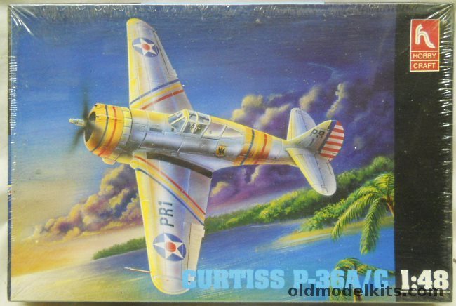 Hobby Craft 1/48 Curtiss P-36 A/C - USAAF And Brazil, HC1555 plastic model kit